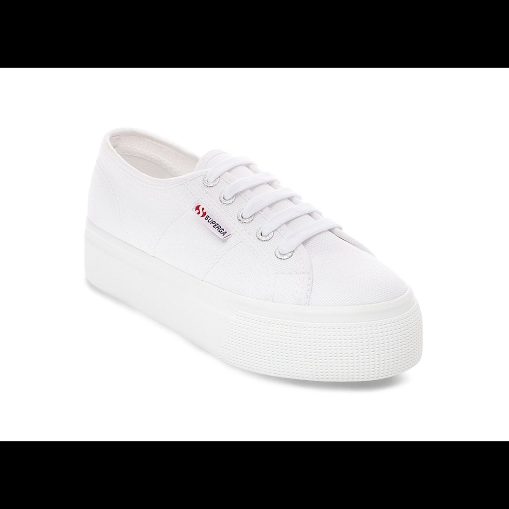 Superga white platform sneaker